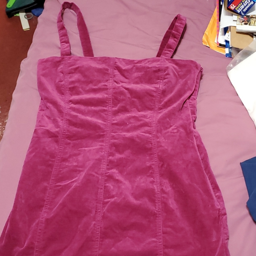 Forever 21 Suede-Like Purple Large Dress